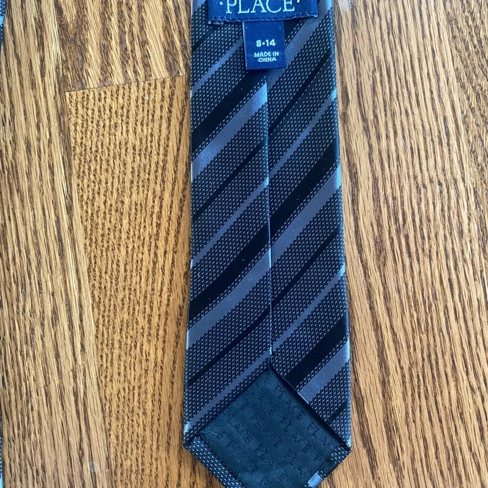 The Children's Place Navy and Gray Patterned Tie